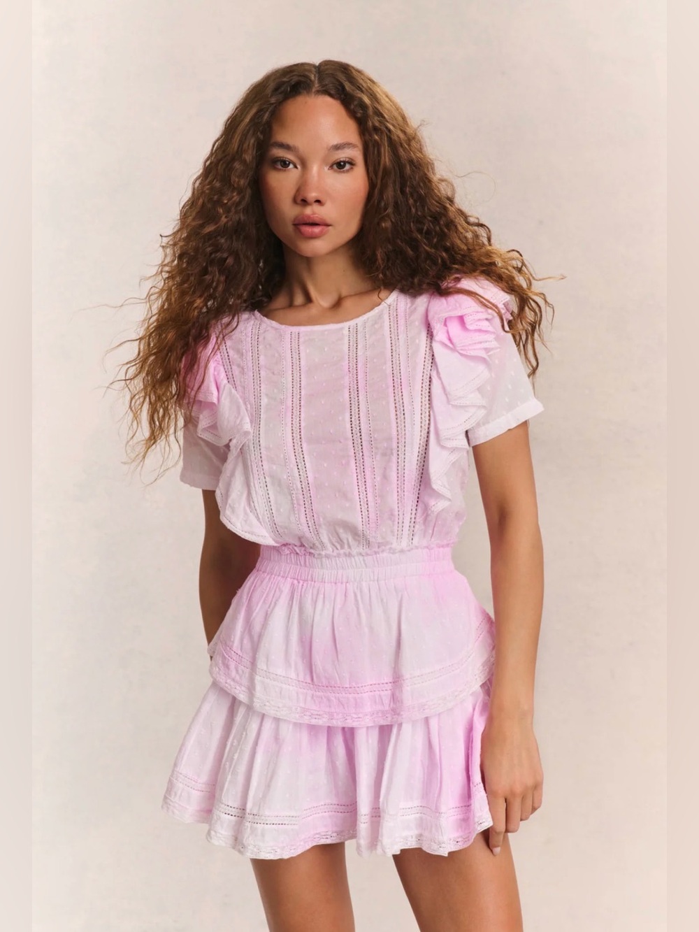 NWOT Loveshackfancy Natasha Heritage Mini Dress Peony Pink size XL - so cute 💕
